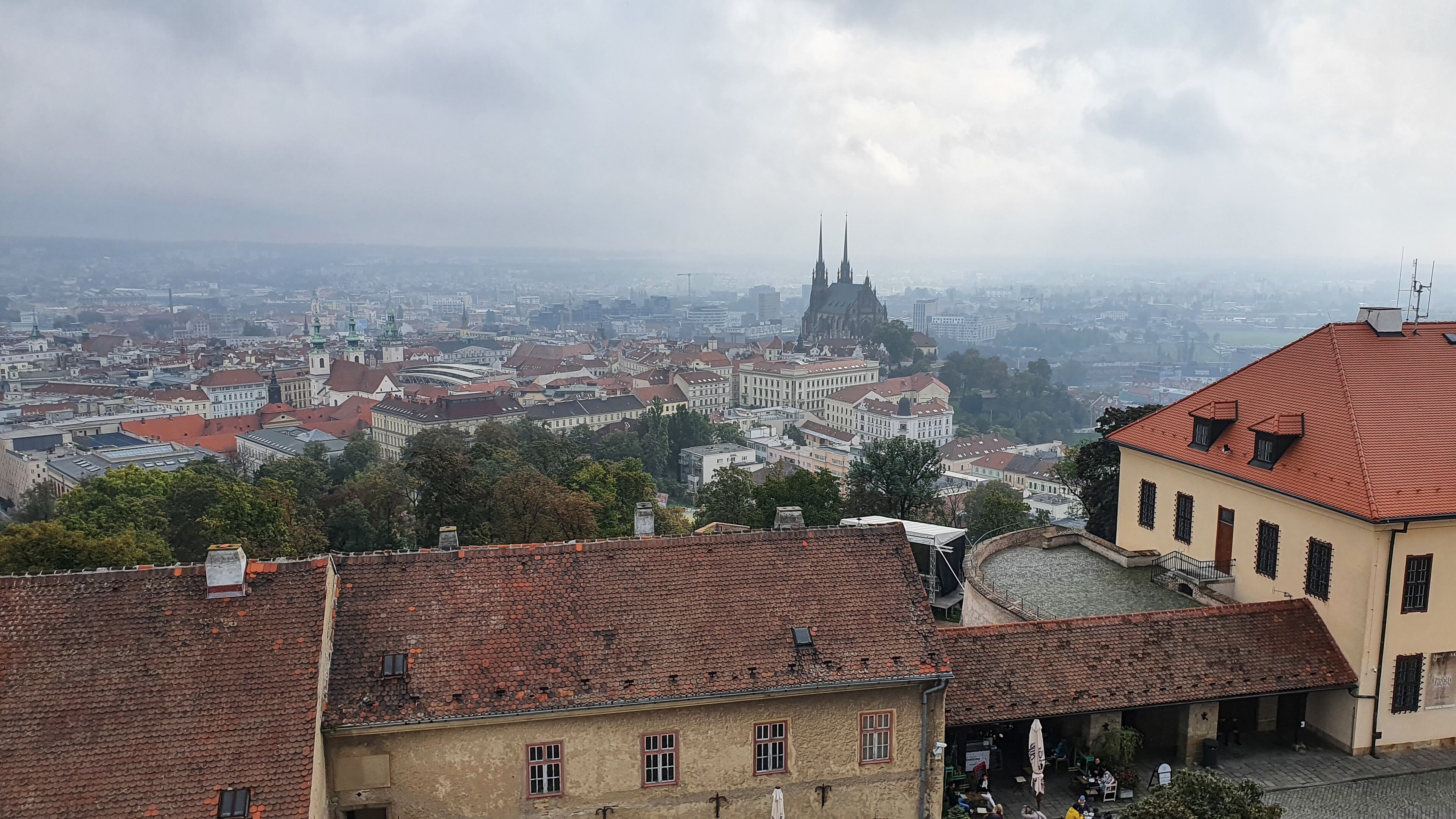 Blick von der Festung Špilberk über Brno