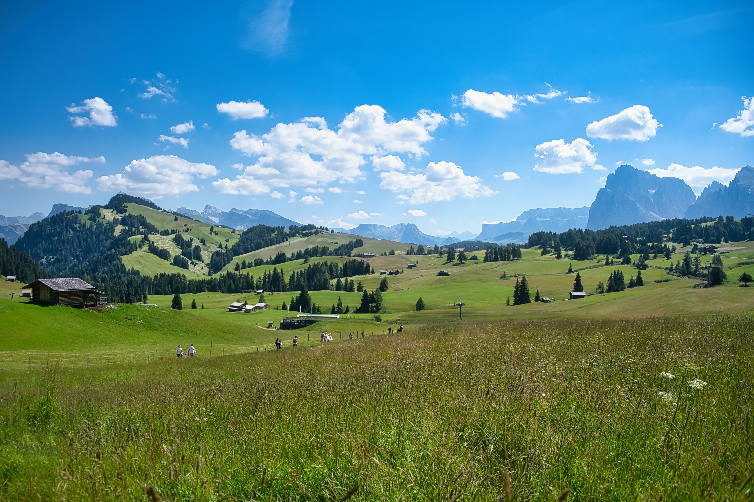 Dolomiten über der Seiser Alm