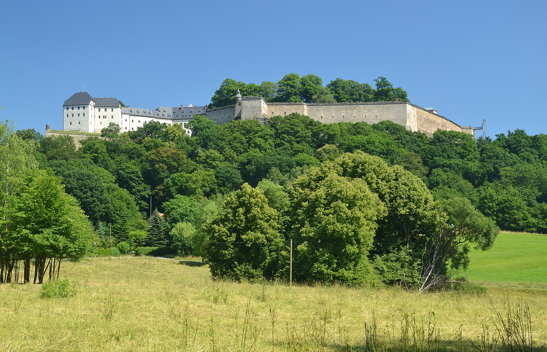Königstein Fortress overlooking the Elbe Valley
